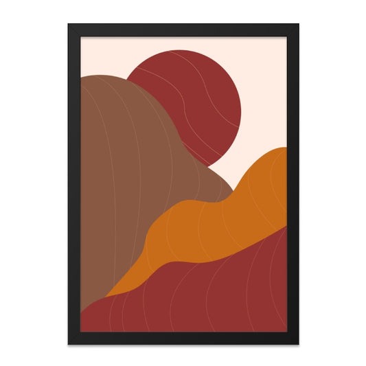 Abstract Mountain Wall Art, Sunset Art Print, Modern Wall Decor, Minimalist Art, Boho Home Decor, Nature Inspired Art - Tawshia