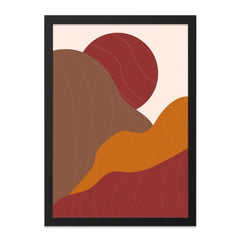 Abstract Mountain Wall Art, Sunset Art Print, Modern Wall Decor, Minimalist Art, Boho Home Decor, Nature Inspired Art - Tawshia
