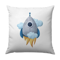 Rocket Ship Pillow, Outer Space Decor, Kids Room Pillow, Nursery Pillow, Space Adventure, Childrens Pillow, Fun Decorative Pillow - Tawshia