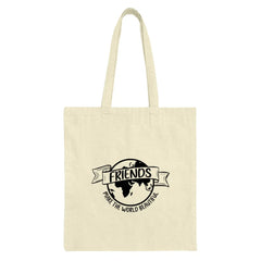 Friends Make the World Beautiful Tote Bag, Graphic World Earth Tote, Friendship Gift, Sustainable Tote Bag, Teacher Gift, Everyday Tote - Tawshia