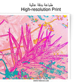 Abstract Banksia Photographic Print, Pink Teal Floral Art, Botanical Wall Decor, Modern Art Print - Tawshia