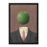 Son of Man Wall Art, Rene Magritte Print, Surrealist Decor, Apple Head Man Artwork, Framed Art Print, Office Decor, Home Wall Art - Tawshia