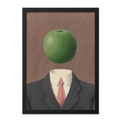 Son of Man Wall Art, Rene Magritte Print, Surrealist Decor, Apple Head Man Artwork, Framed Art Print, Office Decor, Home Wall Art - Tawshia