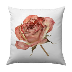 Dried Rose Pillow, Floral Pillow, Botanical Home Decor, Rose Throw Pillow, Accent Pillow, Flower Art Pillow - Tawshia