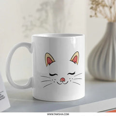 Cute Cat Face Design Coffee Mug Perfect Gift product