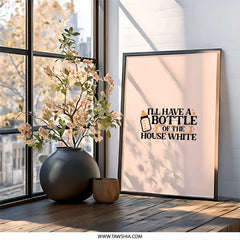 Funny Baby Framed Wall Art, Wine Lover Decor, New Parent Gift, House White Quote Print, Baby Shower Gift, Unique Wall Decor - Tawshia