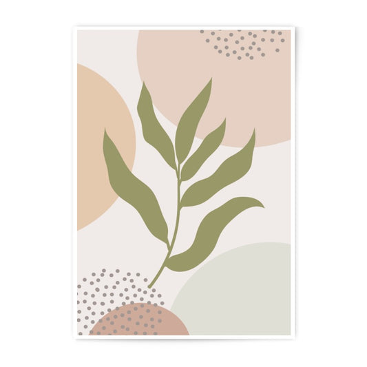 Abstract Leaf Art Photographic Print, Botanical Wall Decor, Modern Home Art Print, Neutral Color Plant Art, Leaf Illustration - Tawshia