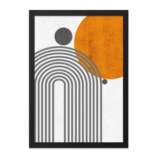 Geometric Wall Art Print, Abstract Circles and Arches, Modern Minimalist Art, Contemporary Home Decor, Stylish Wall Art - Tawshia