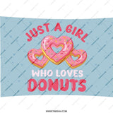 Donut Lover Pillow, Girl Who Loves Donuts, Heart Shaped Donuts Pillow, Sweet Tooth Gift, Foodie Decor, Cute Throw Pillow - Tawshia