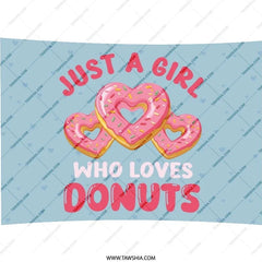 Donut Lover Pillow, Girl Who Loves Donuts, Heart Shaped Donuts Pillow, Sweet Tooth Gift, Foodie Decor, Cute Throw Pillow - Tawshia