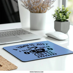 Funny Coffee Mouse Pad, A Yawn Is Just A Silent Scream For Coffee, Novelty Desk Decor, Office Gift, Coffee Lover Gift, Work From Home - Tawshia