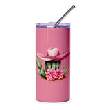 Cactus Cowboy Hat Tumbler, Western Style, Pink Tumbler, Desert Vibes, Cowgirl Tumbler, Gift For Her, Boho Chic, Trendy Tumbler - Tawshia