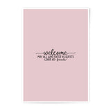 Welcome Photographic Prints, Guest Room Prints, Home Decor Prints, Modern Art Prints, Inspirational Prints, Friend Prints - Tawshia