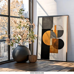 Modern Abstract Wall Art, Geometric Print, Circle Art, Minimalist Art Print, Contemporary Art, Home Decor, Office Wall Art - Tawshia