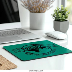 Friends Make The World Beautiful Mouse Pad, Friendship Gift, Motivational Office Decor, Earth Globe Design, Green Mousepad, Cute Desk - Tawshia