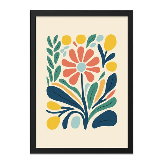 Floral Wall Art, Abstract Flower Print, Botanical Wall Decor, Colorful Flower Artwork, Modern Home Decor, Flower Illustration - Tawshia