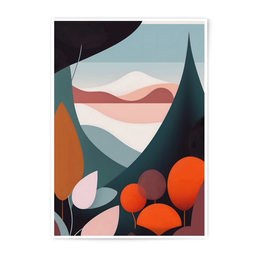Abstract Landscape Photographic Print, Modern Wall Art, Minimalist Nature Scene, Geometric Art Print, Home Decor, Colorful Art Print - Tawshia