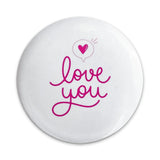 Love You Pinback Button, Heart Speech Bubble Button, Cute Valentine Button, Romantic Gift, Sweet Saying, Express Your Love, Gift for Her - Tawshia