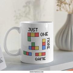 Just One More Game Mug, Retro Gamer Mug, Video Game Mug, Tetris Mug, Gamer Gift, Funny Mug, Pixel Art Mug, Coffee Mug, Tea Mug - Tawshia