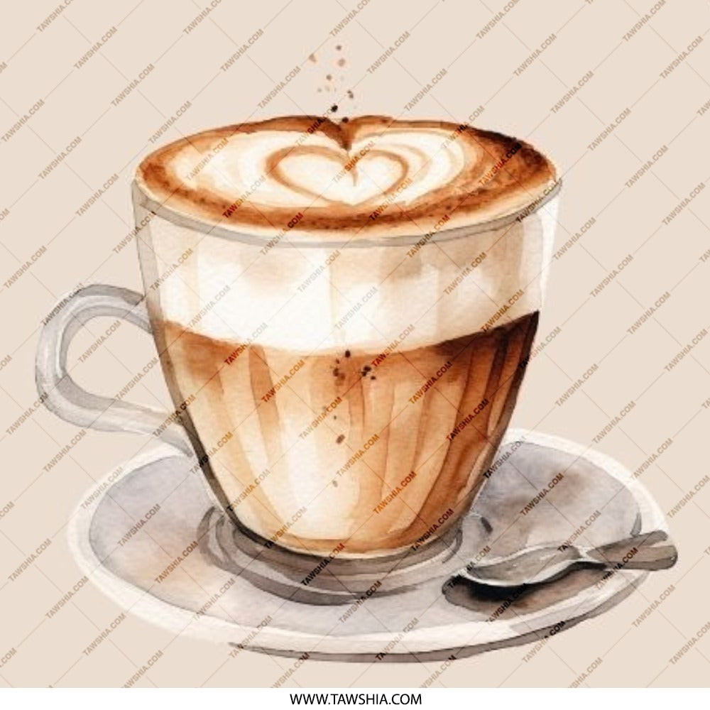 Latte Art Pinback Button, Coffee Lover Gift, Watercolor Coffee Button, Cappuccino Badge, Cafe Aesthetic, Cute Button, Drink Lover Accessory - Tawshia