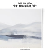 Abstract Landscape Photographic Print, Mountain Art, Minimalist Decor, Blue and White Wall Art, Home Decor, Modern Art Print - Tawshia