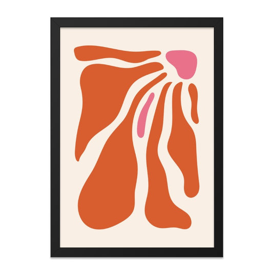 Abstract Art Print, Modern Wall Art, Orange Pink Decor, Contemporary Home Decor, Minimalist Art, Unique Gift Idea - Tawshia