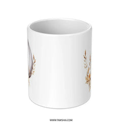 Crescent Moon Floral Mug, Celestial Coffee Mug, Unique Tea Cup, Witchy Decor Mug, Floral Design Mug, Spiritual Gift Mug, Nature Inspired Mug - Tawshia