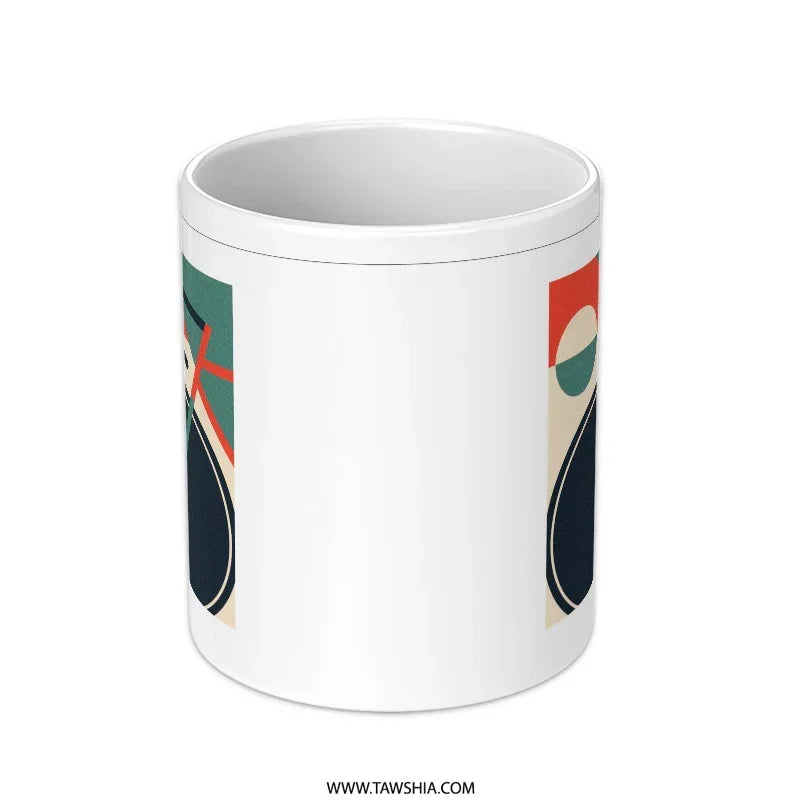 Abstract Geometric Pattern White Coffee Mug product