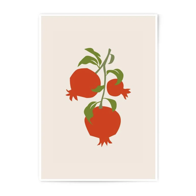 Pomegranate Photographic Print, Fruit Art, Kitchen Decor, Minimalist Art, Botanical Print, Modern Wall Art, Home Decor, Housewarming Gift - Tawshia