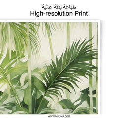 Tropical Leaves Photographic Print, Botanical Wall Art, Jungle Decor, Greenery Print, Monstera Leaf, Palm Leaf, Nature Photography - Tawshia