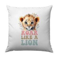 Roar Like a Lion Pillow, Cute Lion Cub Decor, Baby Animal Pillow, Nursery Decor, Kids Room Pillow, Decorative Pillow - Tawshia