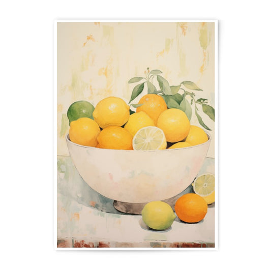Citrus Fruit Photographic Prints, Lemon Prints, Orange Prints, Kitchen Wall Art, Still Life Art, Home Decor Prints, Watercolor Painting - Tawshia