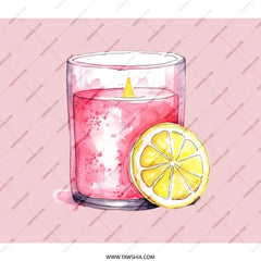 Lemon Candle Backpack, Watercolor Art Rucksack, Trendy Bookbag, Cute Backpack for School, Stylish Travel Bag - Tawshia