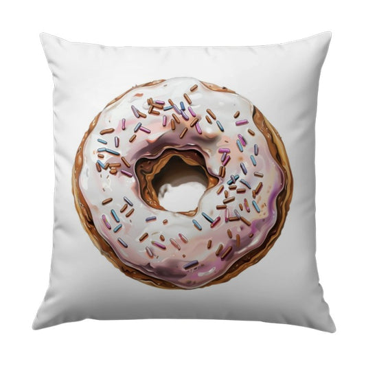 Donut Pillow, Foodie Decor, Sweet Treat Cushion, Colorful Sprinkles, Dessert Throw Pillow, Bakery Inspired, Novelty Pillow - Tawshia