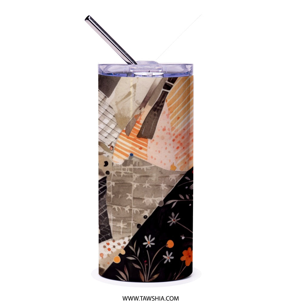 Abstract Art Tumbler, Unique Tumbler Design, Modern Art Tumbler, Stylish Drinkware, Coffee Tumbler, Insulated Tumbler, Travel Tumbler - Tawshia