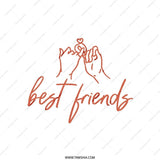 Best Friends Pillow, Pinky Promise, Friendship Decor, Gift for Bestie, Room Decor, Unique Present, Decorative Pillow - Tawshia