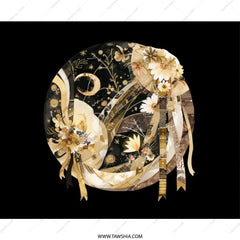 Elegant Floral Moon Mouse Pad, Bohemian Desk Decor, Celestial Computer Accessory, Aesthetic Workspace Gift, Unique Mousepad - Tawshia