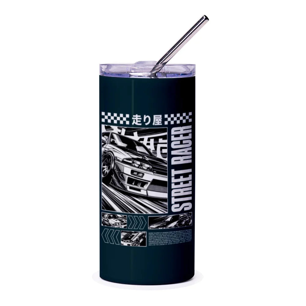 Japanese Street Racer Tumbler with Lid and Straw product