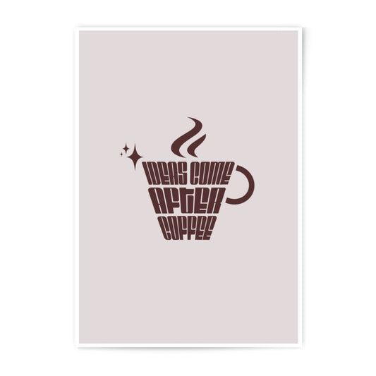 Ideas Come After Coffee Photographic Prints, Coffee Art Print, Office Decor, Kitchen Prints, Home Decor, Coffee Lover Gift - Tawshia