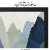 Mountain Lake Wall Art, Abstract Landscape Print, Minimalist Nature Poster, Modern Home Decor, Serene Painting Artwork - Tawshia