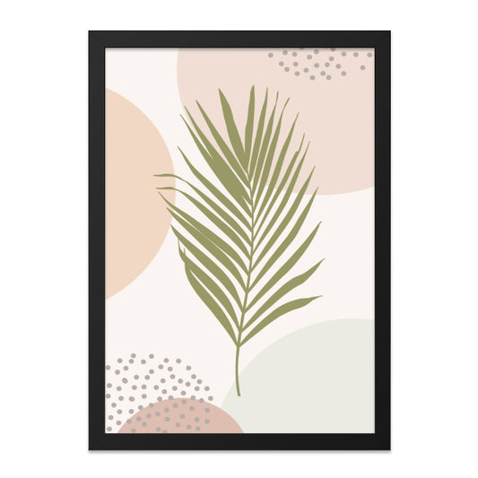 Boho Palm Leaf Wall Art, Abstract Botanical Print, Minimalist Tropical Decor, Neutral Tone Art, Housewarming Gift, Modern Home Art - Tawshia