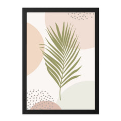 Boho Palm Leaf Wall Art, Abstract Botanical Print, Minimalist Tropical Decor, Neutral Tone Art, Housewarming Gift, Modern Home Art - Tawshia