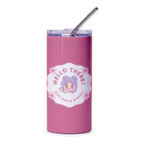 Cute Anime Girl Tumbler, Hello There Tumbler, Kawaii Tumbler, Stay Cute Tumbler, Sparkly Tumbler, Pink Tumbler, Gift for Girl - Tawshia