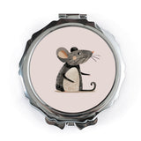 Cute Mouse Pocket Mirror, Cartoon Rat Compact Mirror, Pocket Mirrors, Animal Lover Gift, Unique Gift for Her, Stylish Pocket Mirror - Tawshia