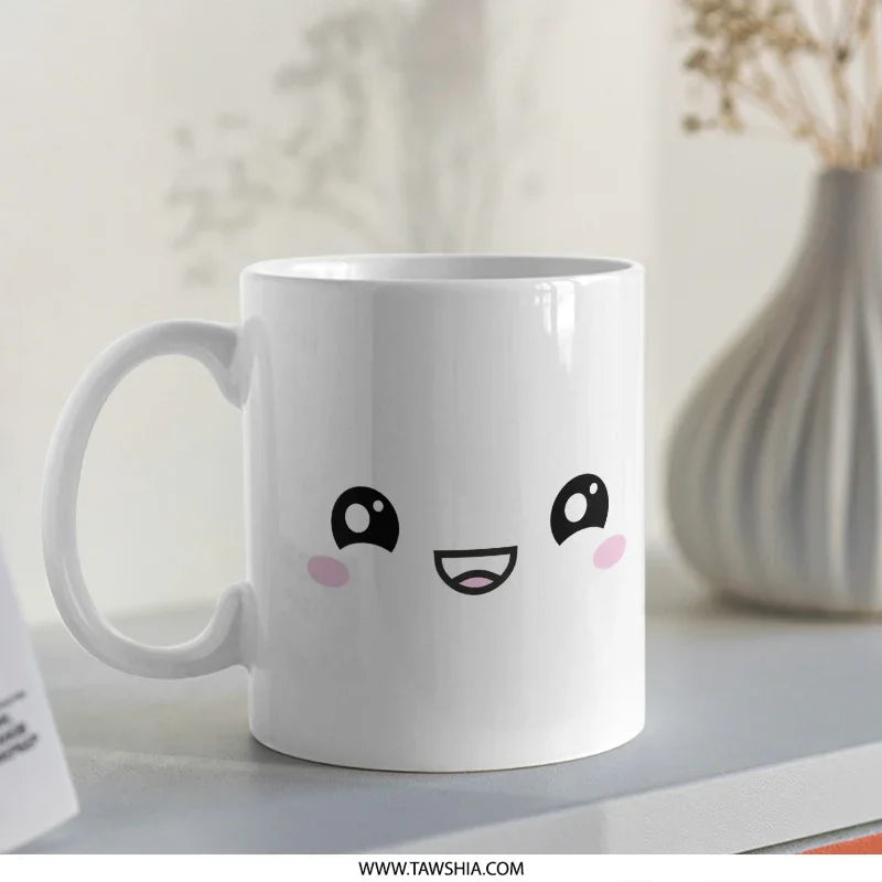Cute Smiling Face Coffee or Tea Mug product type