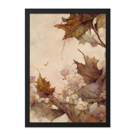 Autumn Leaves Wall Art, Botanical Print, Fall Decor, Nature Inspired Artwork, Watercolor Style Art Print - Tawshia