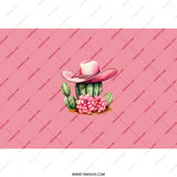 Cactus Cowboy Hat Tumbler, Western Style, Pink Tumbler, Desert Vibes, Cowgirl Tumbler, Gift For Her, Boho Chic, Trendy Tumbler - Tawshia