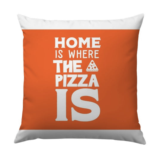 Pizza Lover Pillow, Home Decor Pillow, Funny Foodie Gift, Home is Where The Pizza Is Pillow, Decorative Pillow, Throw Pillow - Tawshia