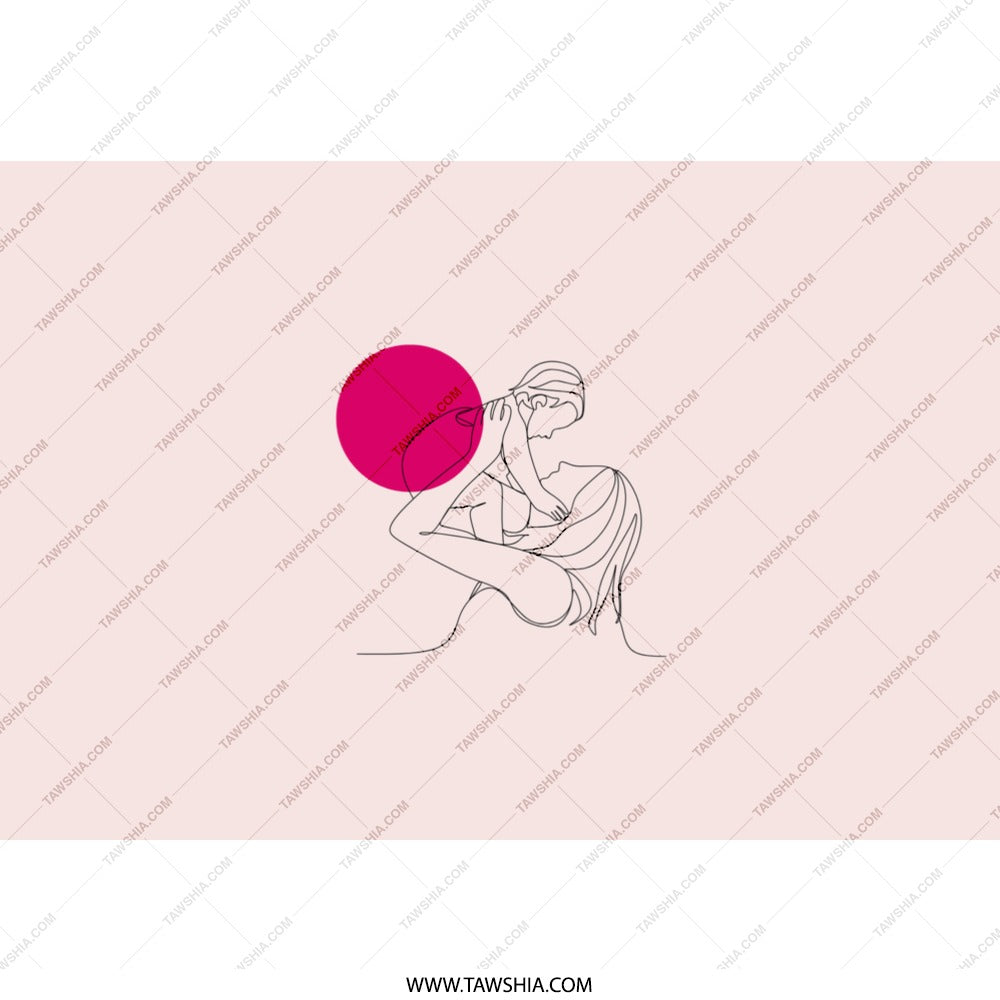 Mother and Child Line Art Tumbler, Minimalist Mom Gift, Modern Art Tumbler, Mother's Day Gift, Newborn Gift, Unique Tumbler Design - Tawshia