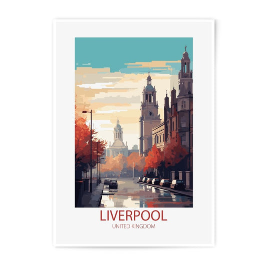 Liverpool UK Photographic Print, Cityscape Art, Travel Poster, European City, Unique Wall Art, Home Decor, Landmark Print - Tawshia